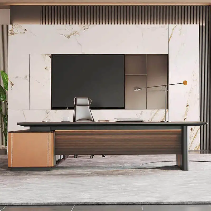 *Executive Wood Desk Luxury  High-end Feel Modern Desk Stylish Simplicity Executive  Manager Office Desk