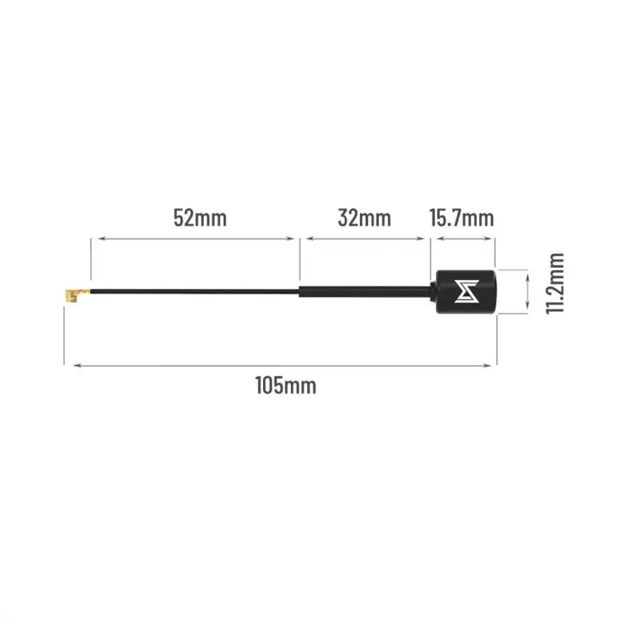 Caddx VISTA Polar Nebula Digital HD FPV System Replacement 5.8G FPV Antenna 80/105/150mm IPEX LHCP FPV Antenna For Rc drone Part