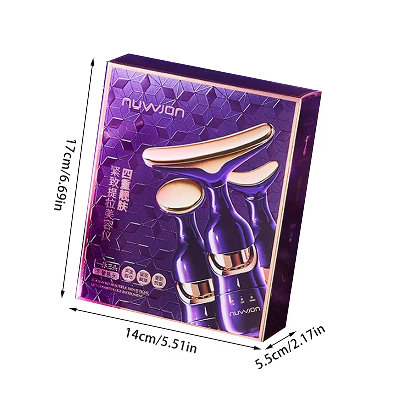 3 في 1 مدلك الوجه الرقبة الوجه تدليك العين مقدم مكركرنت تجديد الجلد مكافحة الشيخوخة جهاز التجميل أدوات التجميل #6