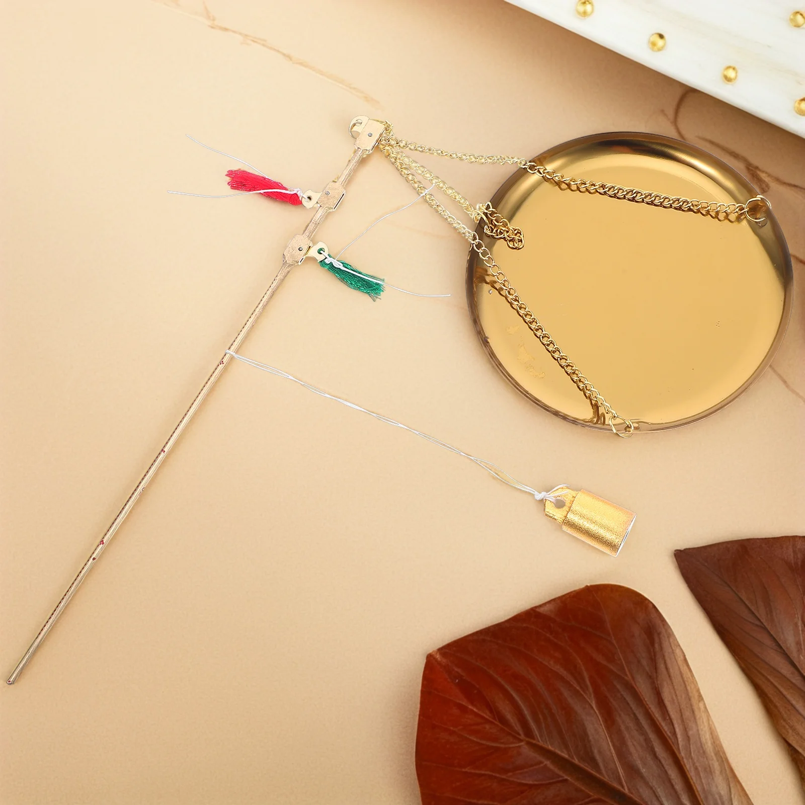 

Vintage Copper 250G Mini Handheld Kitchen Baking Cooking Tea Condiments Weighing Scale With Weight Traditional Chinese Medicine
