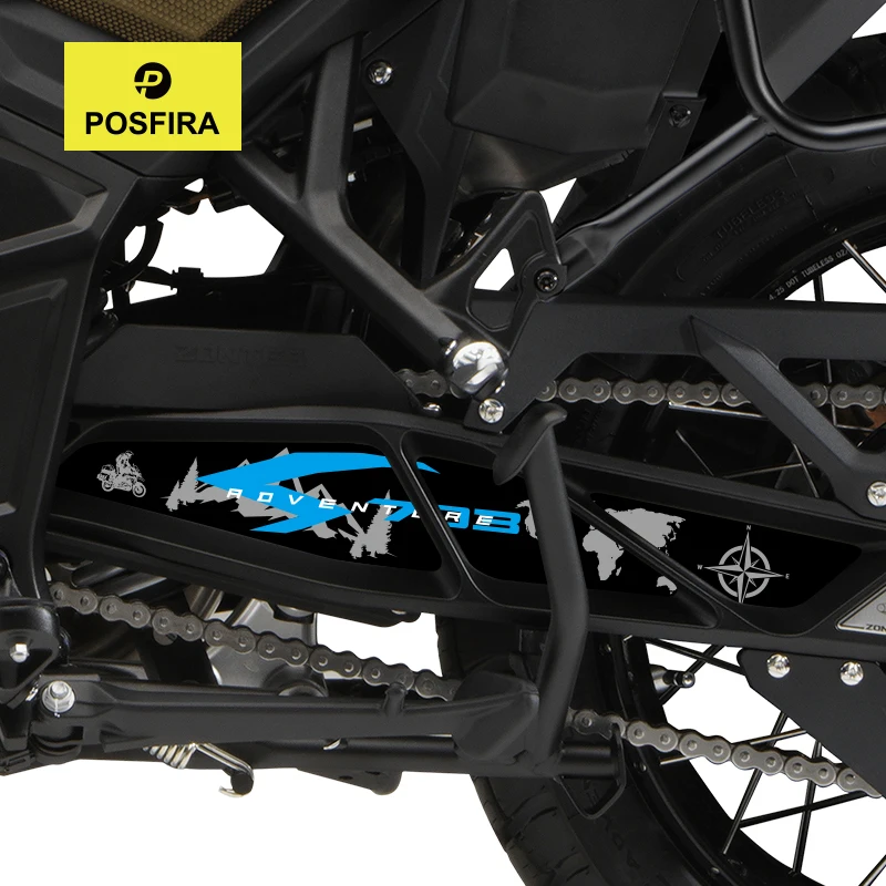 

POSFIRA наклейки на маятник мотоцикла, виниловые наклейки для Zontes 703F Adventure 2025 703 F F703, аксессуары для поворотного рычага мотоцикла