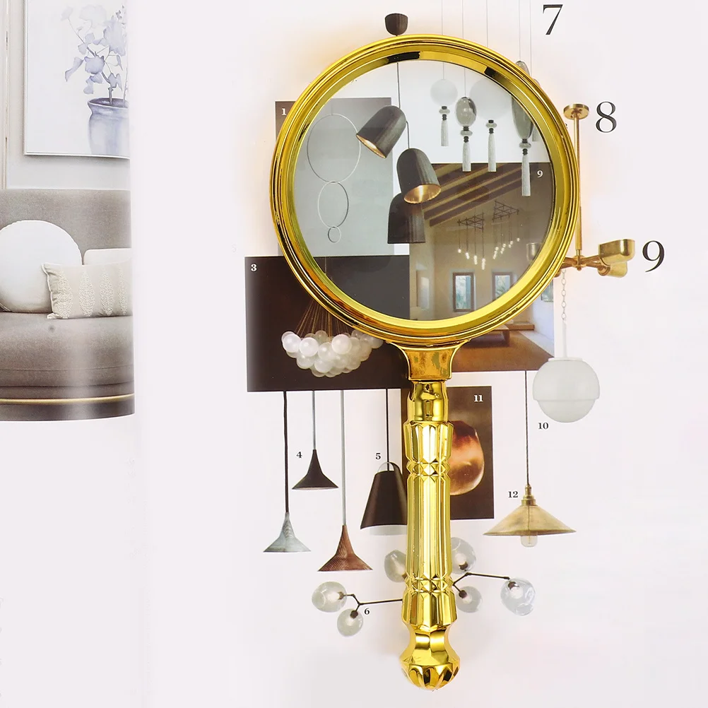 

Magnifying Glass Portable Handheld High Magnification Glass Lens Gold Plated Frame For Reading Jewelry Inspection
