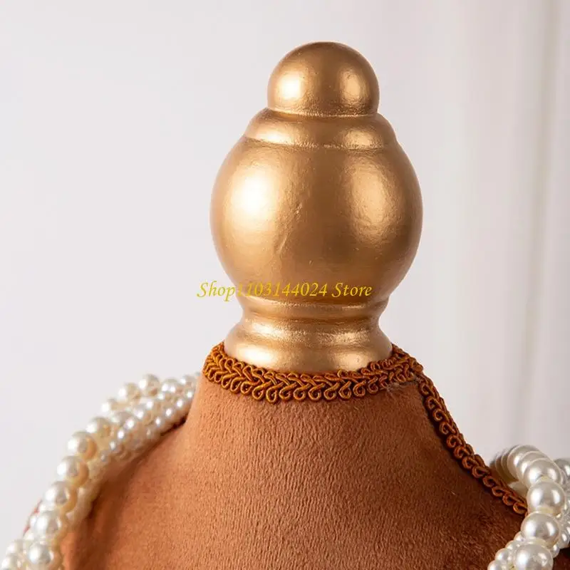 N5KE Neck Form For Elegant Jewelry Presentation Sturdy Materials With Flannel Accent