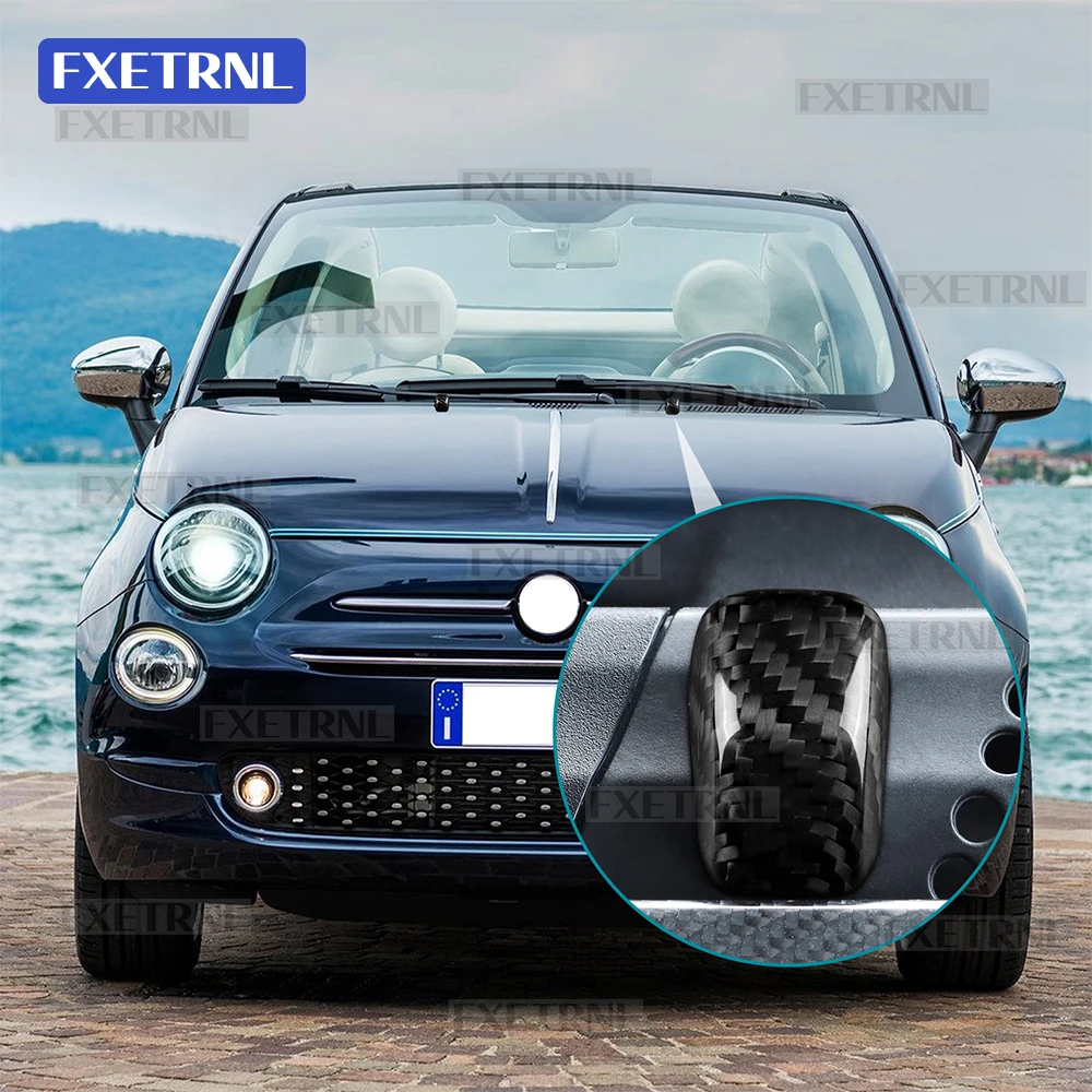 

Real Hard Dry Carbon Fiber Sticker For Abarth 595 695 595C 695C Fiat 500 500C 500E 2008-2024 Roof Wiper Spray Nozzle Decor Trim