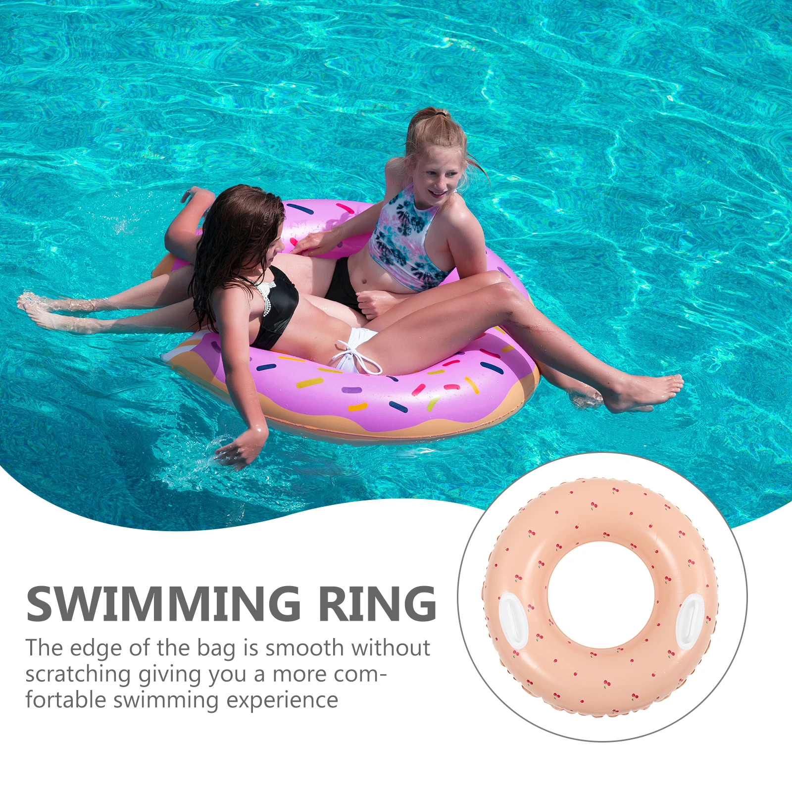 

Inflatable Swimming Ring PVC Lovely Design Safe Beach Pool Party Outdoor Swim Supply Adult Float Tube Water Sports