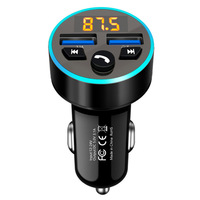 FM Transmitter Audio Receiver Car MP3 Player 3.1A Dual USB Fast Charging  Wireless Handsfree Calling Car Kit