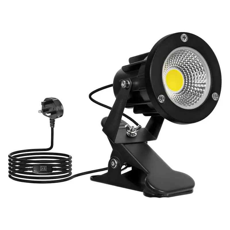 llcs-7w-led-クリップオンスポットライト、オン-オフスイッチ付き、屋内および屋外用-2m-コード、英国プラグ