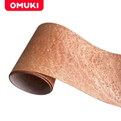 OMUKI Natural Sabili Ripple Wood Veneer Furniture Guitar Speakers Car Interior Handmade DIY Wooden Crafts