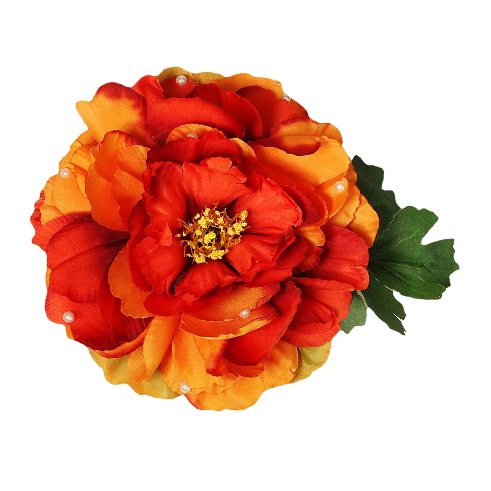 

Fashionbig Large Women Girls Beach Wedding Party Flower Hair Clip Barrette Stage Photography Cosplay Headpiece Comfortable Hold