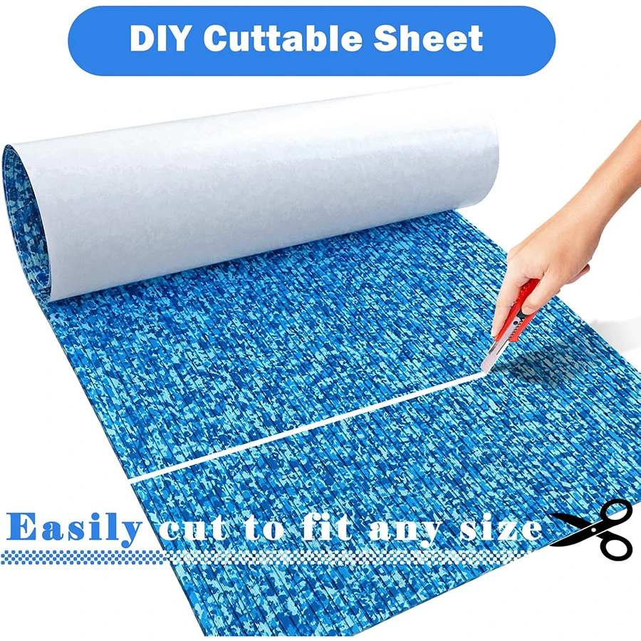 

240*60cm EVA Foam Teak RV Caravan Motorhome Carpet Boat Deck Mat Flooring Sheet Camo Army 2-Layer Swimming Stair Mat Non Slip