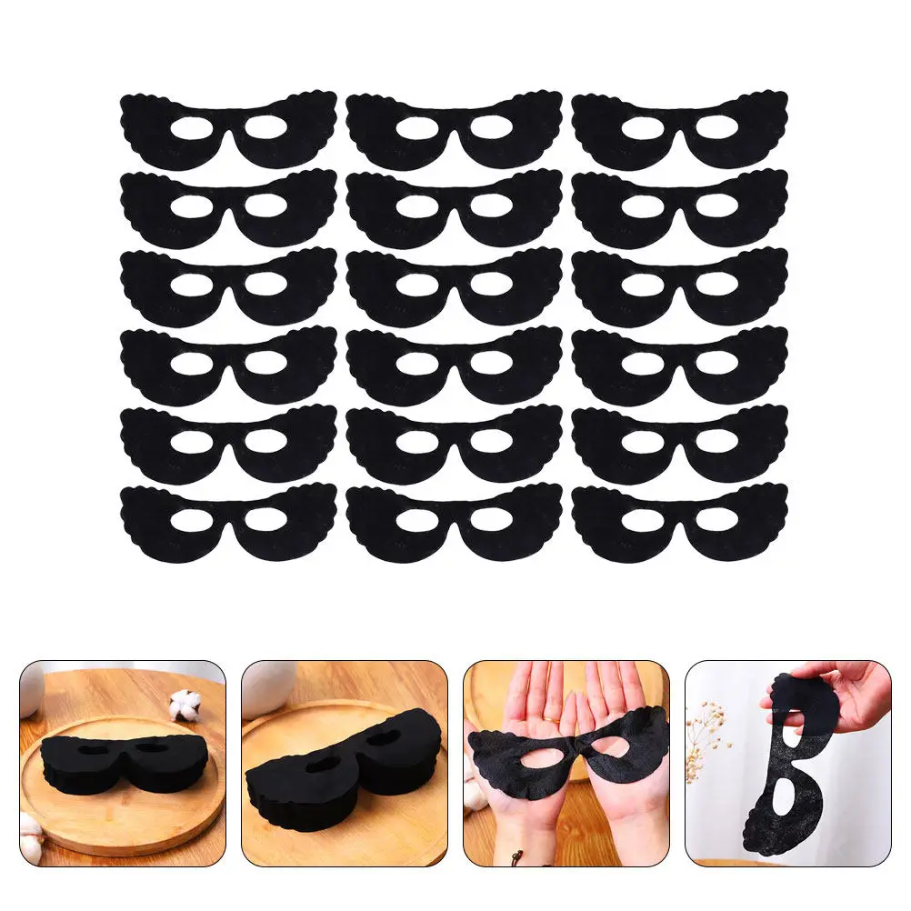 100Sheets Bamboo Charcoal Fiber Disposable Eye Mask Paper DIY Eye Care Mask Ultra Thin Lightweight Beauty Supply