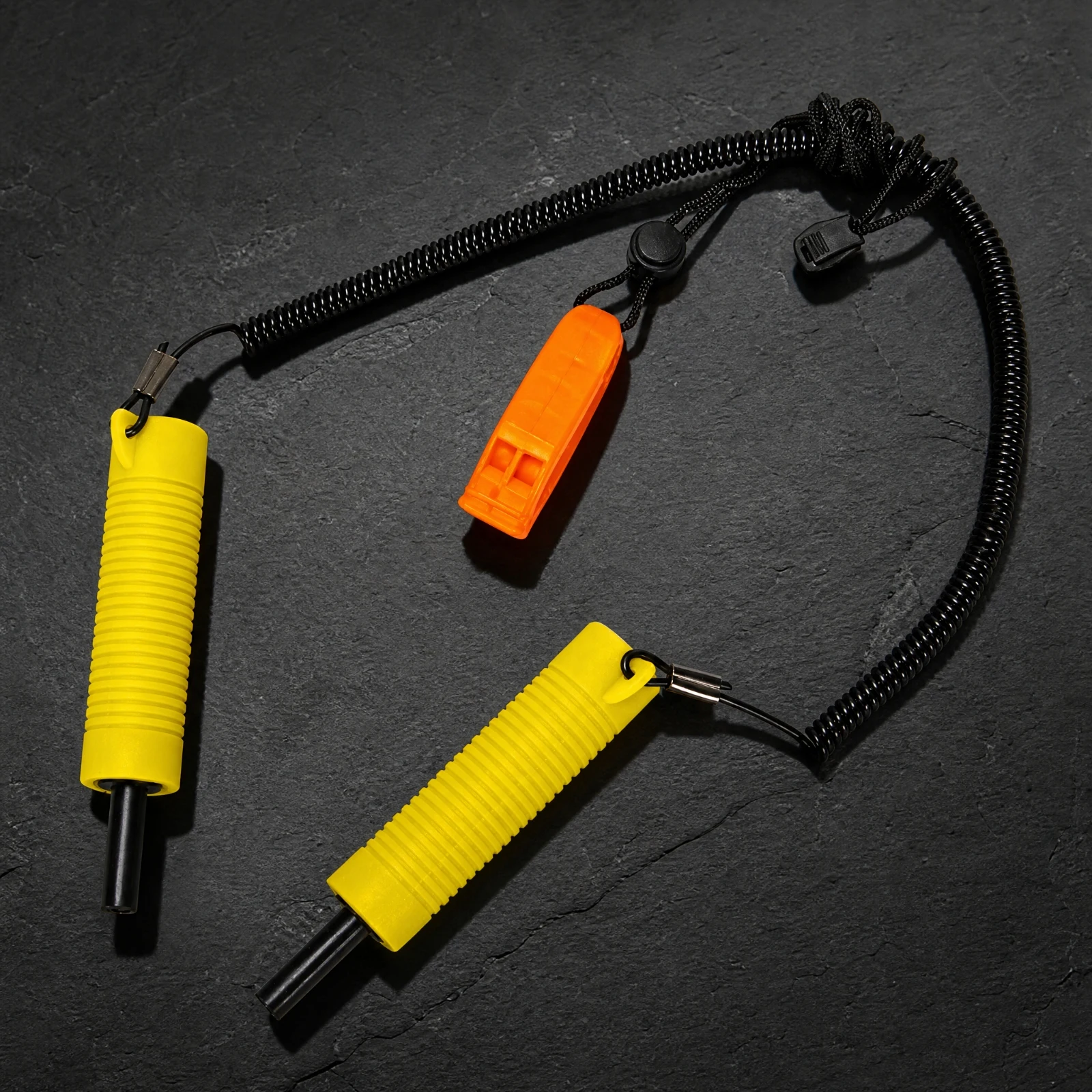 Ice Safety Kit with Whistle Ribbed Ice Picks with Whistle Gear Lightweight Compact for Anglers, Winter Outings