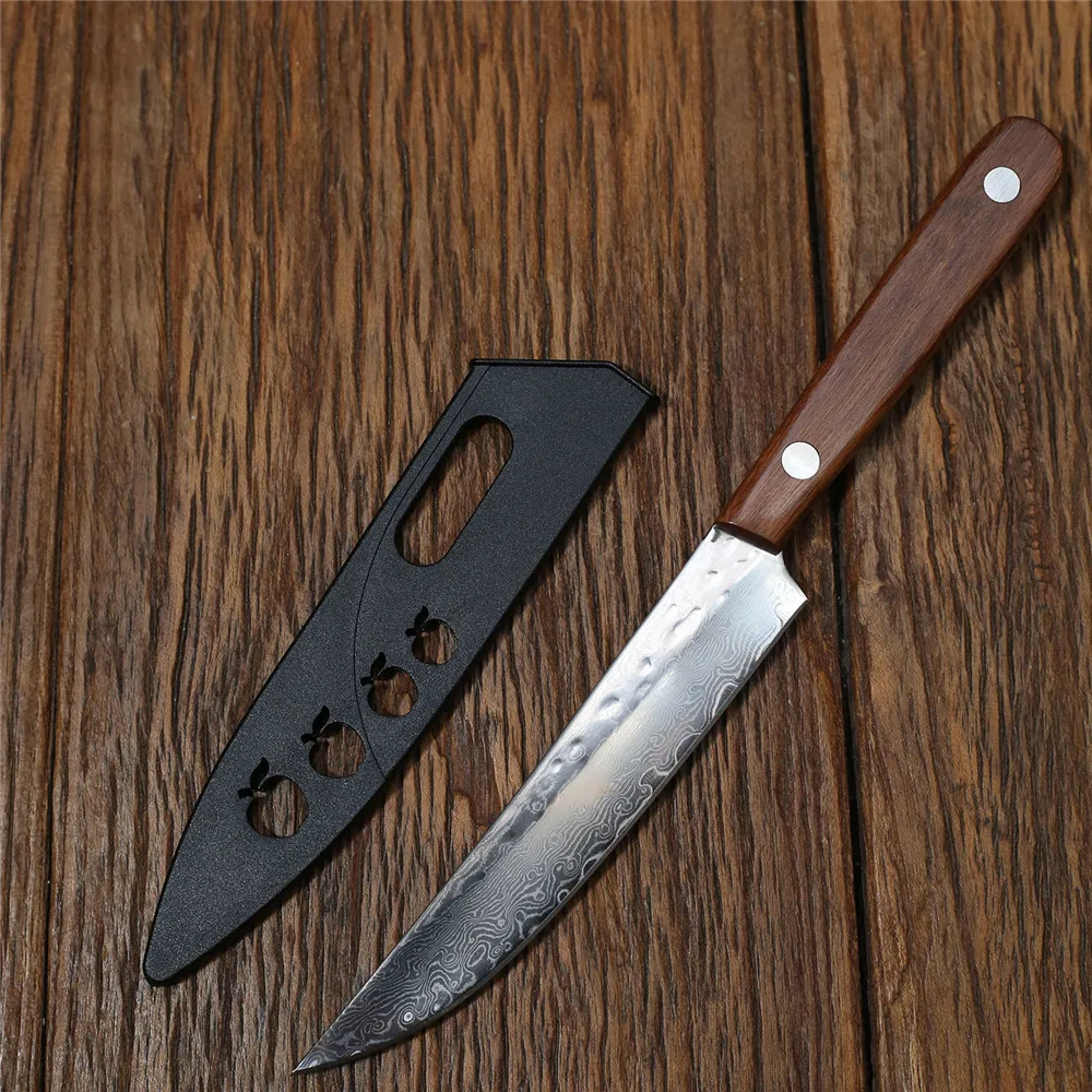 Hand forged fish steak knife slicing knife multi-purpose segmentation knife household stainless steel fruit cleaver knife cover