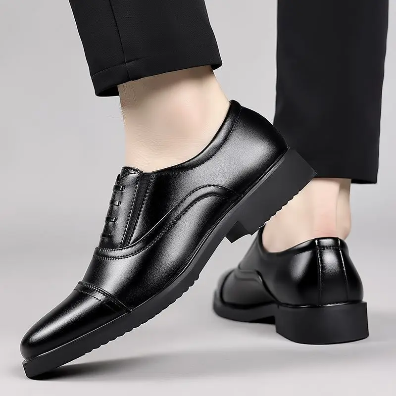 [First-class Military Leather Shoes] 100% All-cowhide Treatment Casual Business Men's Soft-soled Leather Shoes