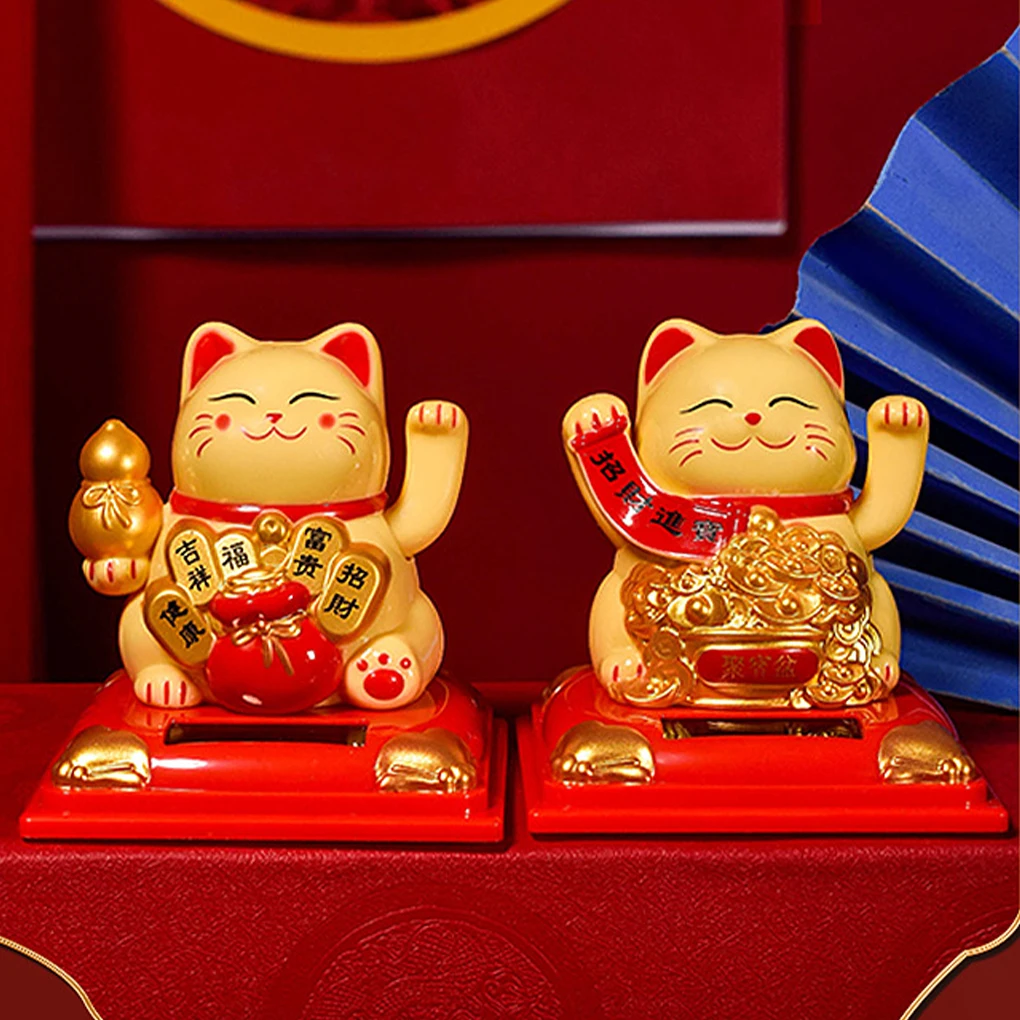 Solar Powered Lucky Cat Symbol Of Luck And Fortune Wide Application Lucky Wealth Welcoming Cat