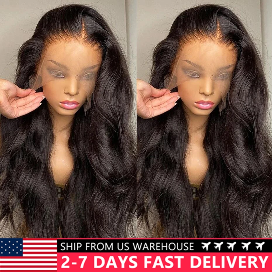 13x6 Body Wave Lace Front Human Hair Wigs Brazilian Remy 30 Inch Wet And Wavy 360 Lace Frontal Wig For Black Women Bling Hair