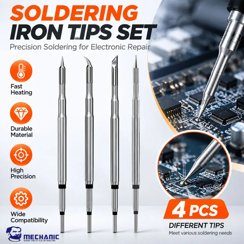MECHANIC C210 Series Soldering Iron Tips C210-TI TS SK TO Replace Tip Compatible T210 Handle for SMD PCB Repair Welding