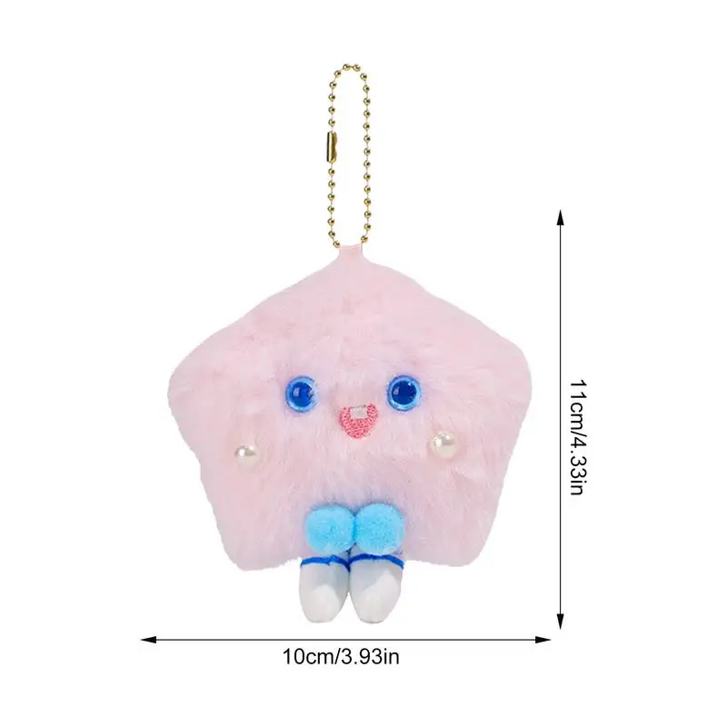 Star Plush Pink Star Plushie Backpack Pendant Cute Portable Key Chain Pendant Soft Stuffed Toy Animal Keychain for Bag Purse