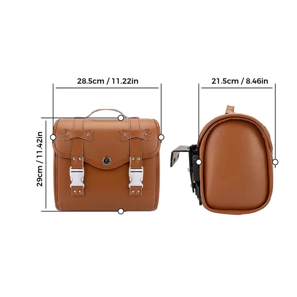 Retro Motorcycle Saddlebags PU Leather Waterproof Travel Luggage Bag for Yamaha for Honda for BMW for Sportster 1200 883 Softail
