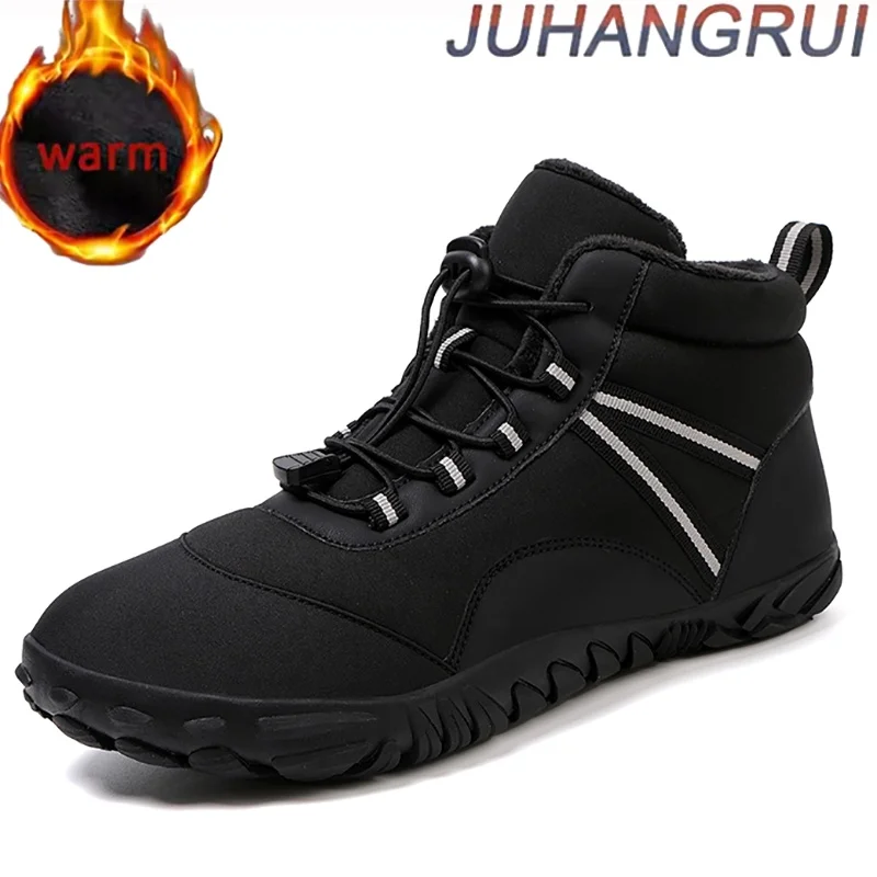 

Зимние мужские и женские зимние ботинки, непромокаемая нескользящая хлопковая обувь с высоким берцем, уличная мужская походная обувь, толстая теплая хлопковая обувь