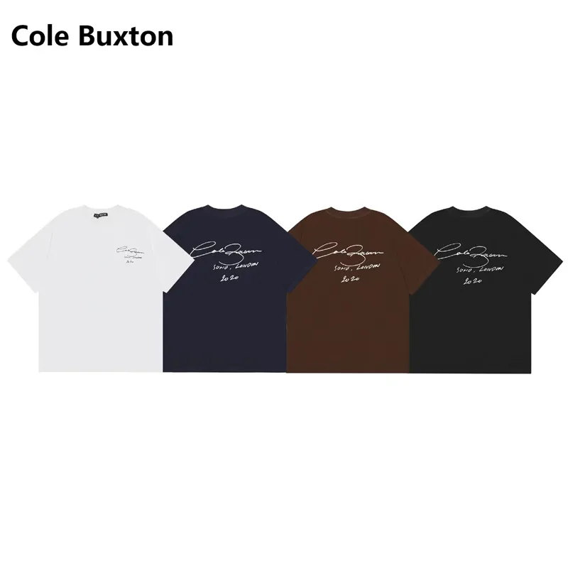 

Cole Buxton Minimalist Slogan Western Streetwear Brand Relaxed Pure Cotton Short-Sleeve T-Shirt Base Layer