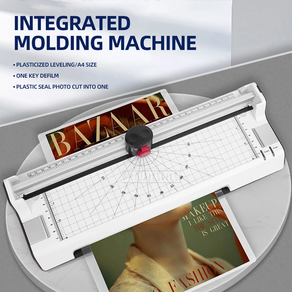 

A4 office and home plastic sealing machine, laminating machine with cutting paper and rounded corners, photo laminating machine
