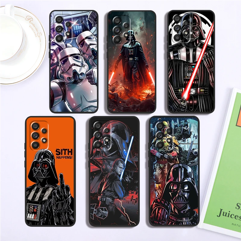 Heroic S-Star W-Wars Cool Robot For Samsung A53 A52 A33 A32 A51 A71 A21S A13 A73 A50 A22 A23 A03 A72 A54 A12 5G Black Cover