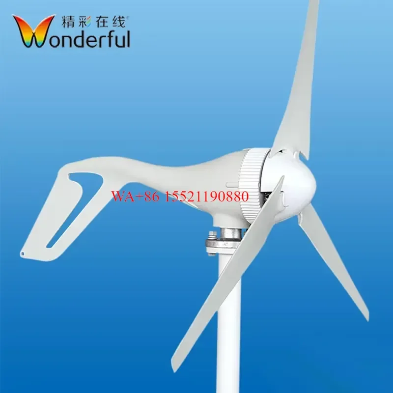 WMWMNU for 12V 24V 400W Horizontal Axis Wind Generator Turbine Small Wind Solar Hybrid Power System China Manufacturer