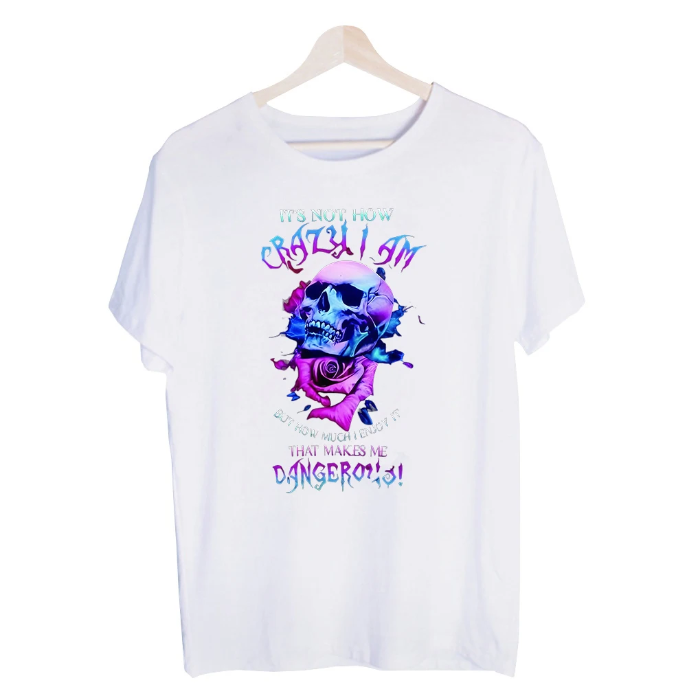 Men's Skull and Rose Graphic Tee, Short Sleeve Crew Neck T-Shirt for Streetwear and Casual Outfits