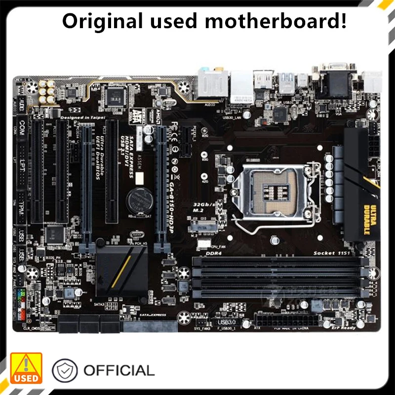 

For GA-B150-HD3P B150-HD3P Original Used Desktop Intel B150 64G DDR4 Motherboard LGA 1151 i7/i5/i3 USB3.0 SATA3