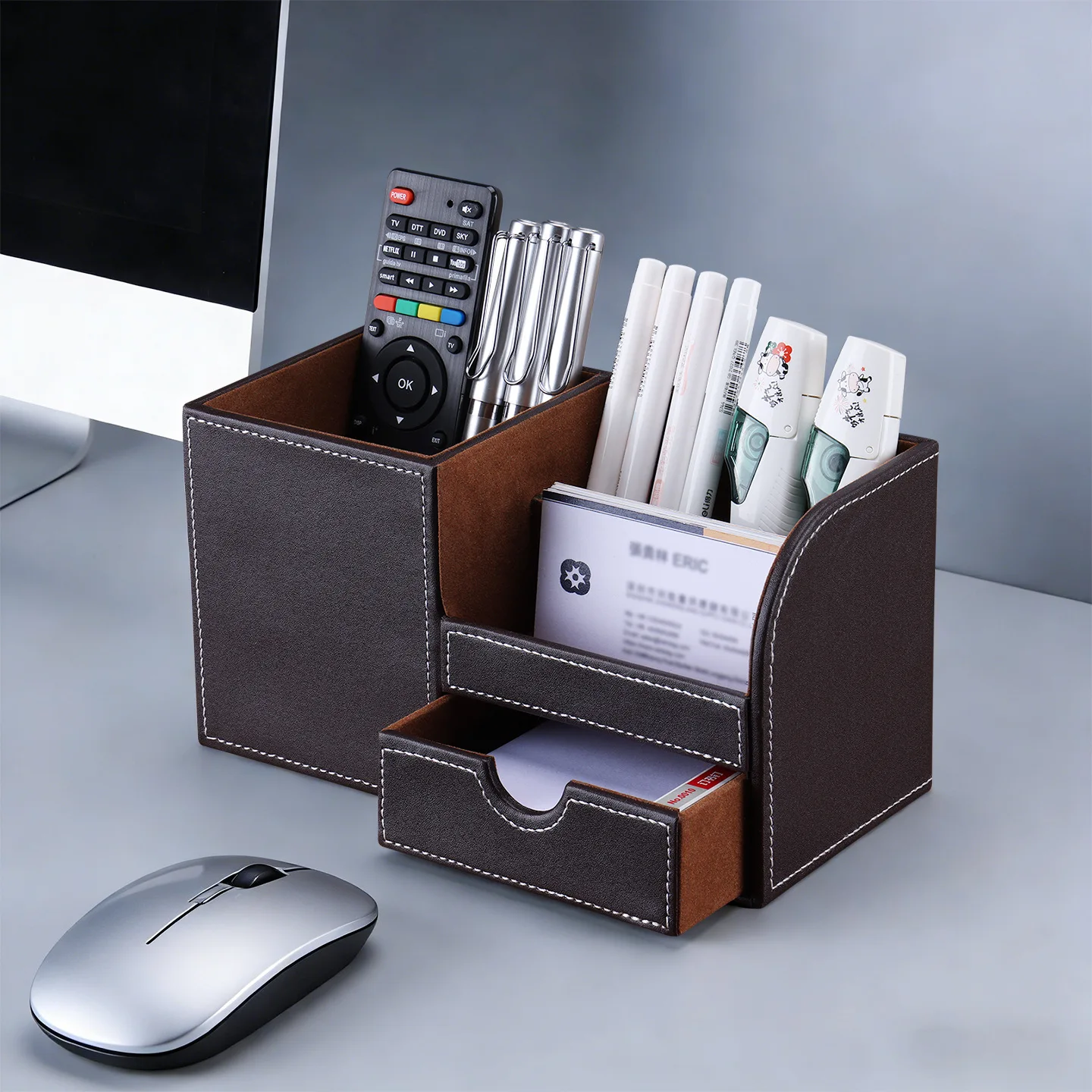 Office Pen Holder Desktop Multifunctional Sundries Shelf Modern Simple Drawer Storage Box