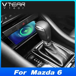 Car Wireless Charger For Mazda 6 Atenza 2022 2021 2020 Accessories 15w Fast Phone Charging Plate Interior Modification Parts