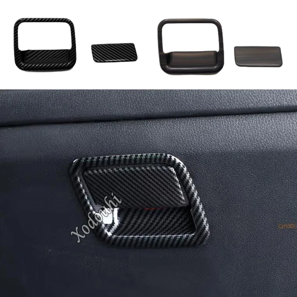 For Honda Odyssey 2022 2023 2024 Co-Pilot Glove Box Handle Trim ABS Car Armrest Interior Accessories Decoration Stickers Cover