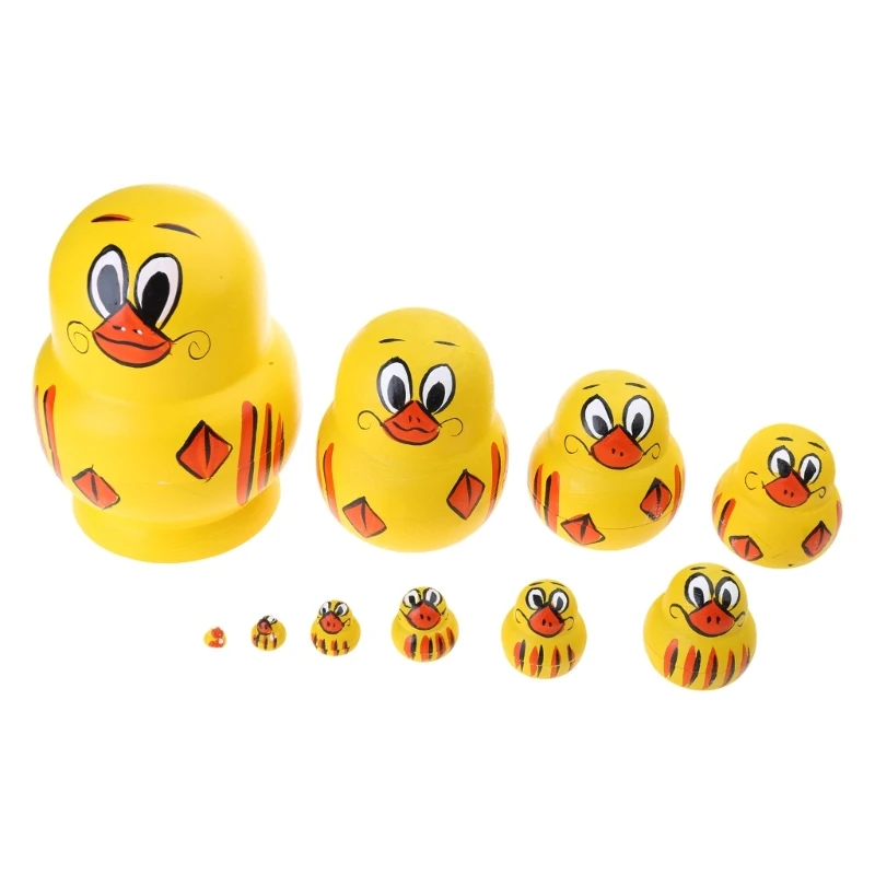 10 Pieces Set Russian Duck Collection Sculpture Simulation Duck Toy Decoration