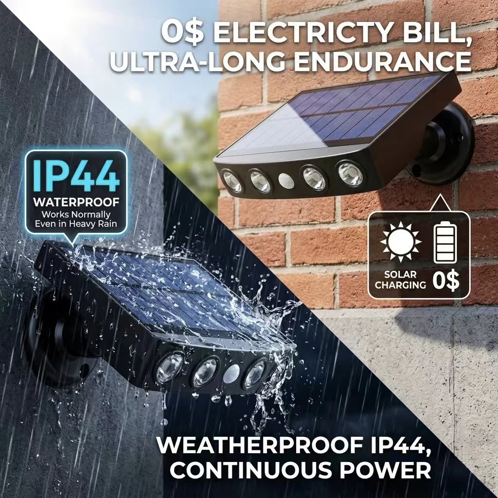Luz de Parede Solar Externa 4L - Home Security Lights Outdoors avaliação e preço