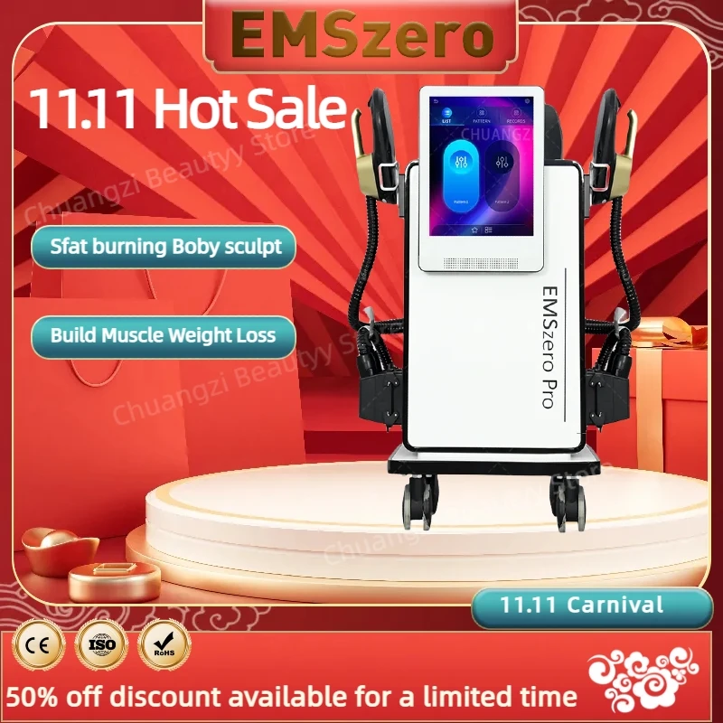 

2025 Latest EMSzero PRO 6500W EMS RF Body Muscle Sculpting Mechanism Building Muscle Stimulator Pelvic Pad Available Machine