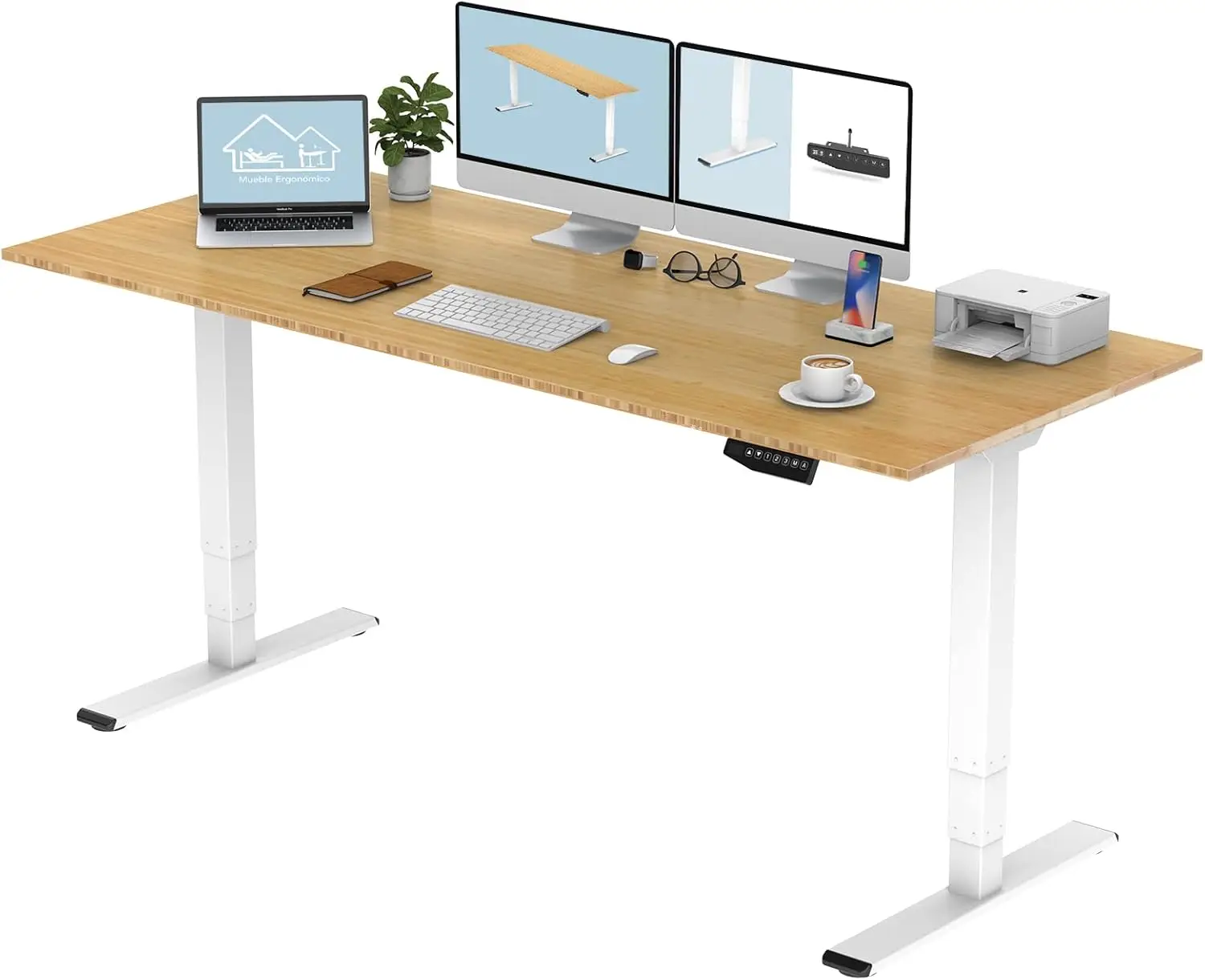 3-Stage Dual Motor Electric Standing Desk 78