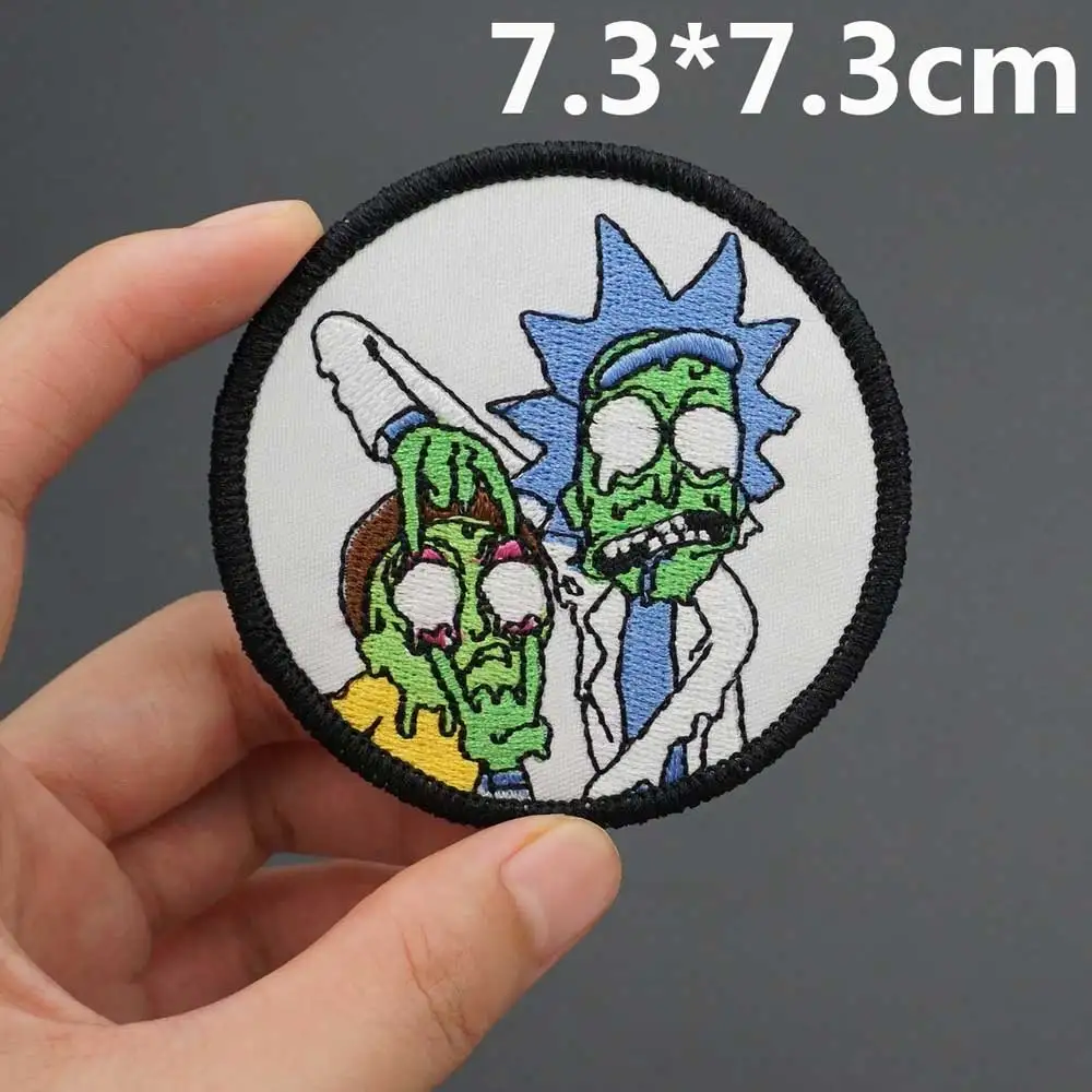 Cartoon Cute Anime Embroidered Patch iron on and Hook Backing for Kids Clothes Stickers Badge Garment Appliques