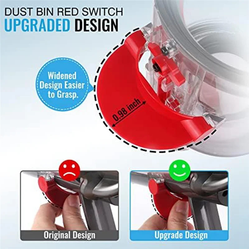 Upgraded Bin Large Dust Bin Replacement Dust Bin For Dyson V10 SV12 Vacuum Cleaner Canister, For Dyson Part No. 969509-01