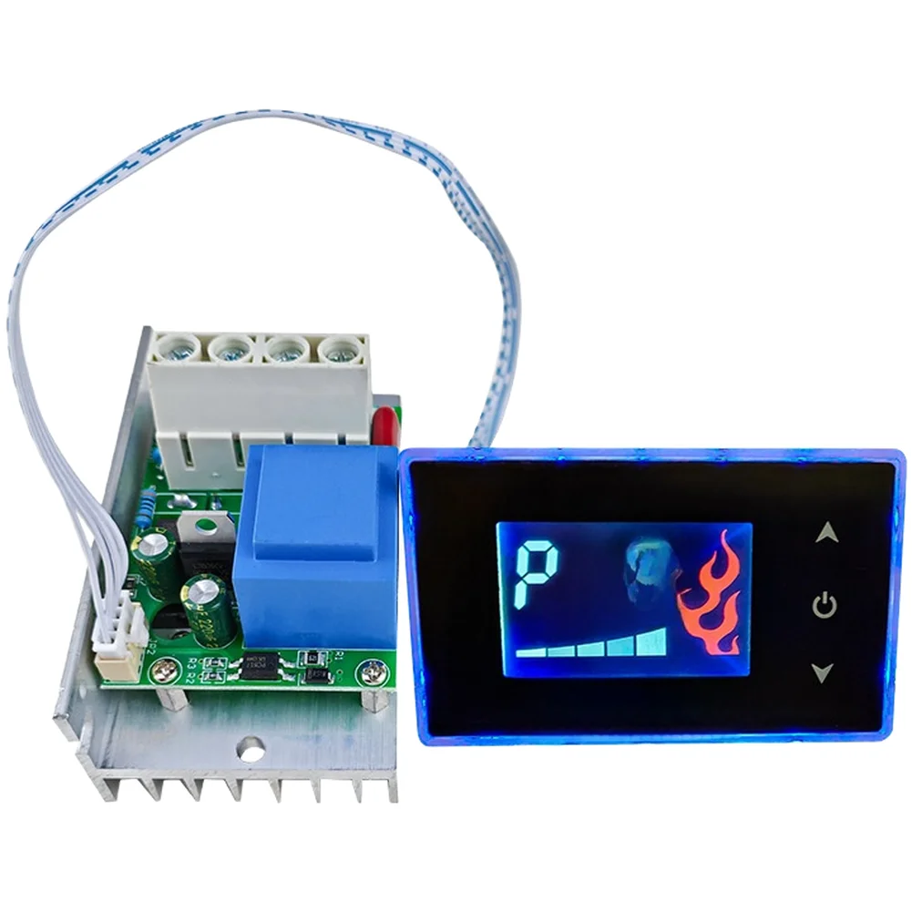 LCD Touch Screen Electric Grill Temperature Controller Adjustable Voltage Regulator For Skewer Heating Tube 220V 3000W-7500W