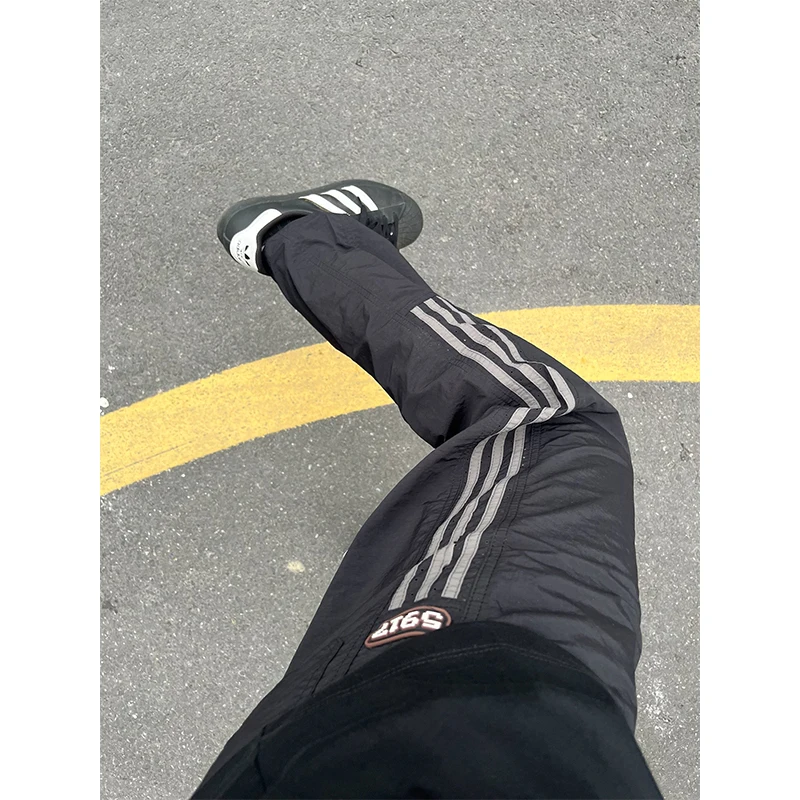 

Мужские летние спортивные брюки Nblme Qui Dry из нейлона, прямые повседневные брюки, дышащая рабочая одежда, длинные брюки