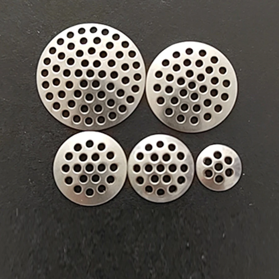 0.5mm Thick 8/19mm Stainless Steel Pipe Screens Bowl Screen Filters for Smoking Pipes Filter Mesh Tobacco Smoking Accessories