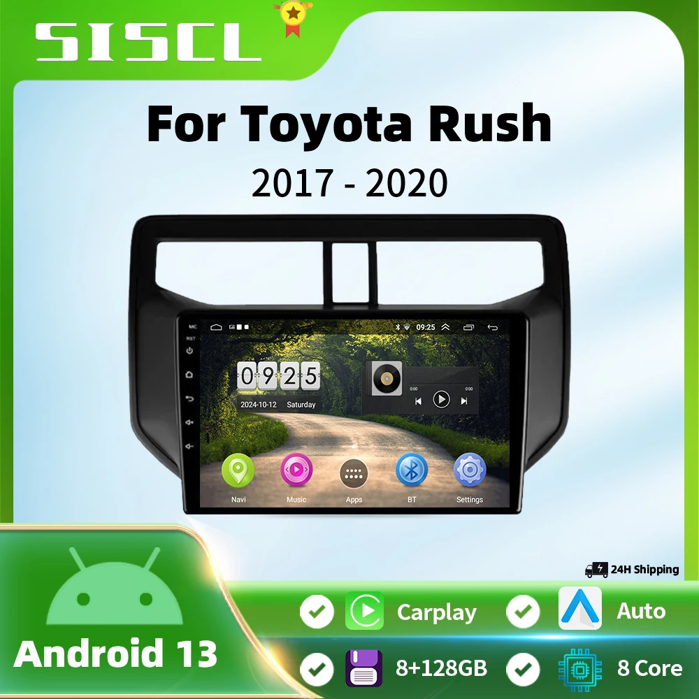 

For Toyota Rush 2018 2019 Navigation GPS 2din Stereo Head Unit Radio Carplay 5G wifi BT QLED Screen