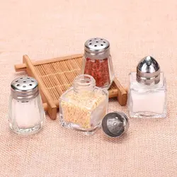 Portable Mini Seasoning Bottle Durable Perforated Salt Jar Simple Transparent Household Spice Bottle