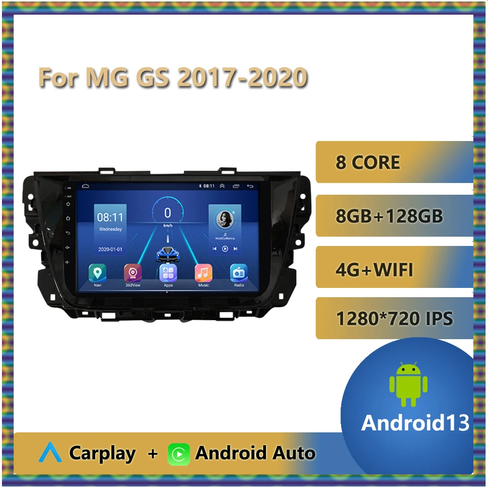 

Android 13 For MG GS 2017 2018 2019 2020 Car Radio Multimedia Player GPS Navigation Audio DSP Stereo Split Screen Bluetooth WIFI