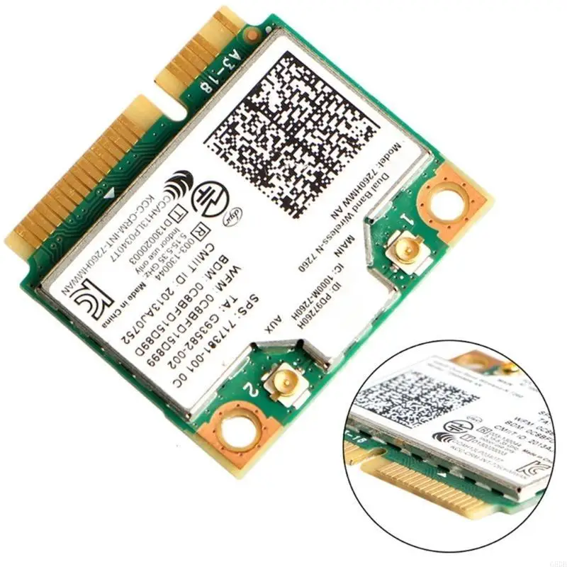 

Двухдиапазонная беспроводная карта для Intel 7260 7260HMW AN Mini PCI-E 2,4G/5Ghz Wlan Wi-Fi-карта Bluetooth-совместимая беспроводная связь 4,0