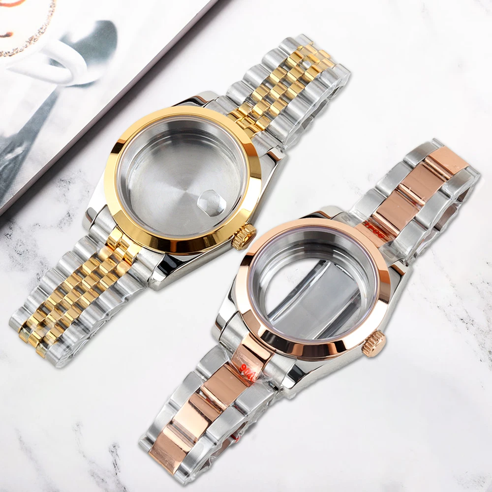 

For 36mm/39mm Datejust Case Nh35 Watch Case Jubilee/Oyster Bracelet Fit Seiko NH35 NH36 Movement 28.5mm Dial Watch Accessories