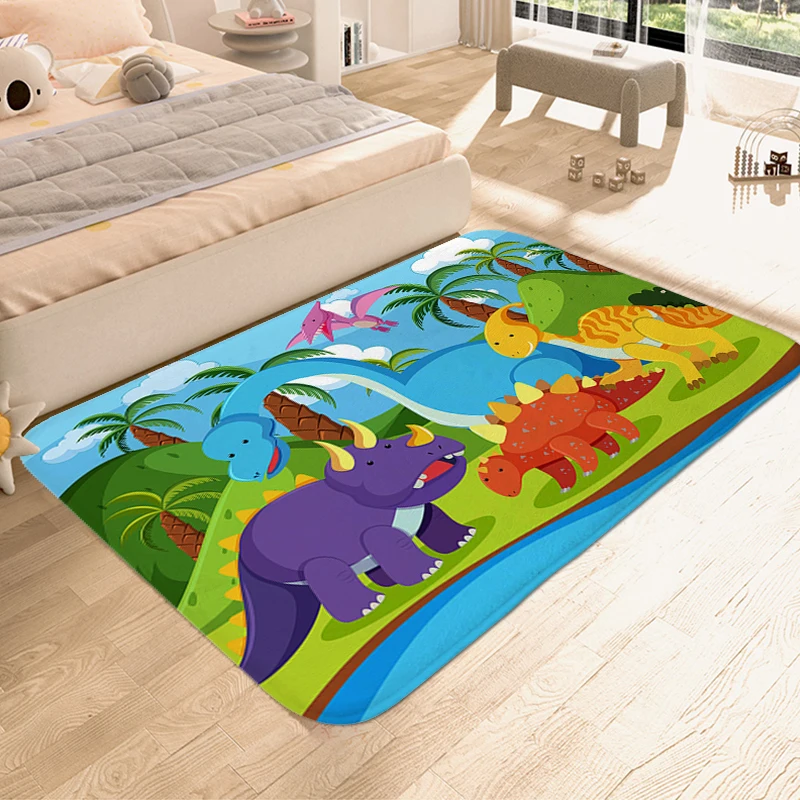 

Dinosaur Rug for Bedroom Veranda Floor Mat Entrance Door Doormat Bathmat Home Decorations Non Slip Living Room Carpet Anti Slip