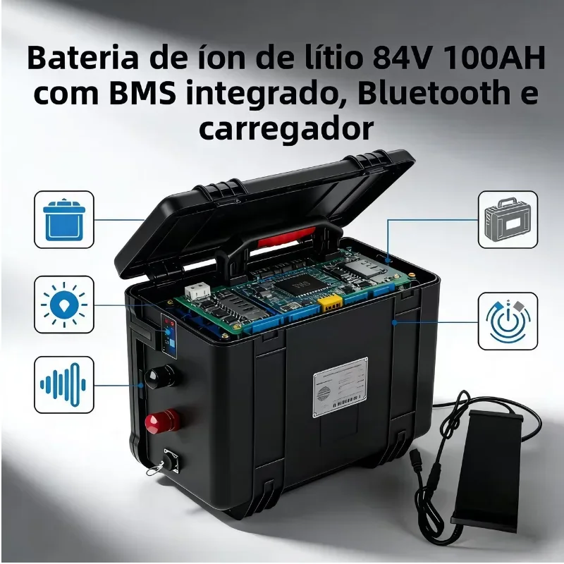 

Premium 84V 100Ah Li-Ion Battery Pack with Smart BMS, 8400W High Power Output, Perfectly Compatible with Sicily EV, Reliable Ele