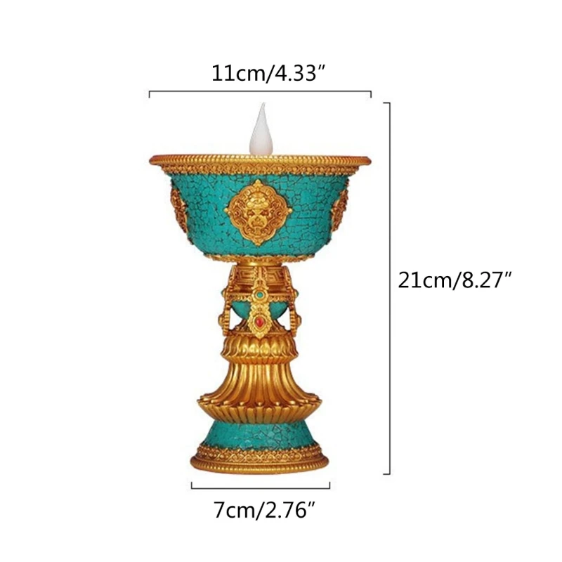 Smokeless LED Buddhas Lamp LED Electronic Candlestick Desktop Ornament for Home